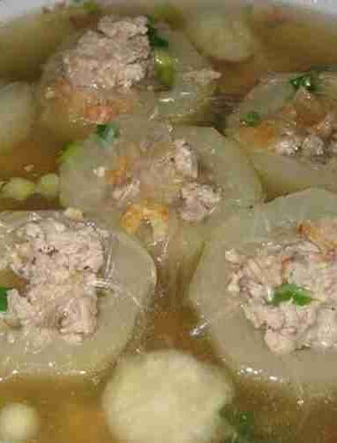 Cambodian Squash soup with Clear Rice Noodle