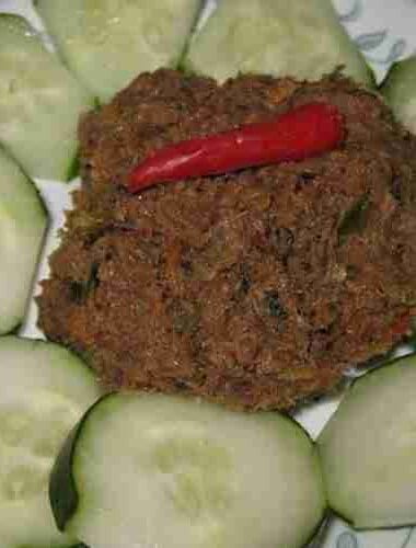 Khmer picnic food or bok Kapi
