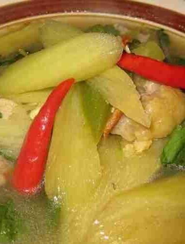 Cambodian Sour Taro Stem with Chicken