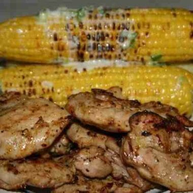 Teriyaki Chicken with Coconut Roasted Corn