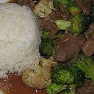 Stir Fry Broccoli Beef and Rice