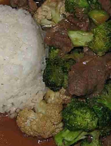 Stir Fry Broccoli Beef and Rice