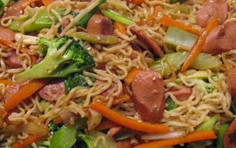 Stir fry Top Ramen Noodles