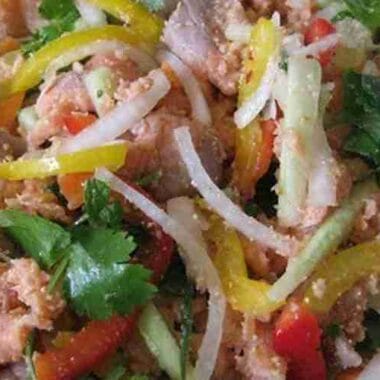 Easy Khmer Salmon Salad