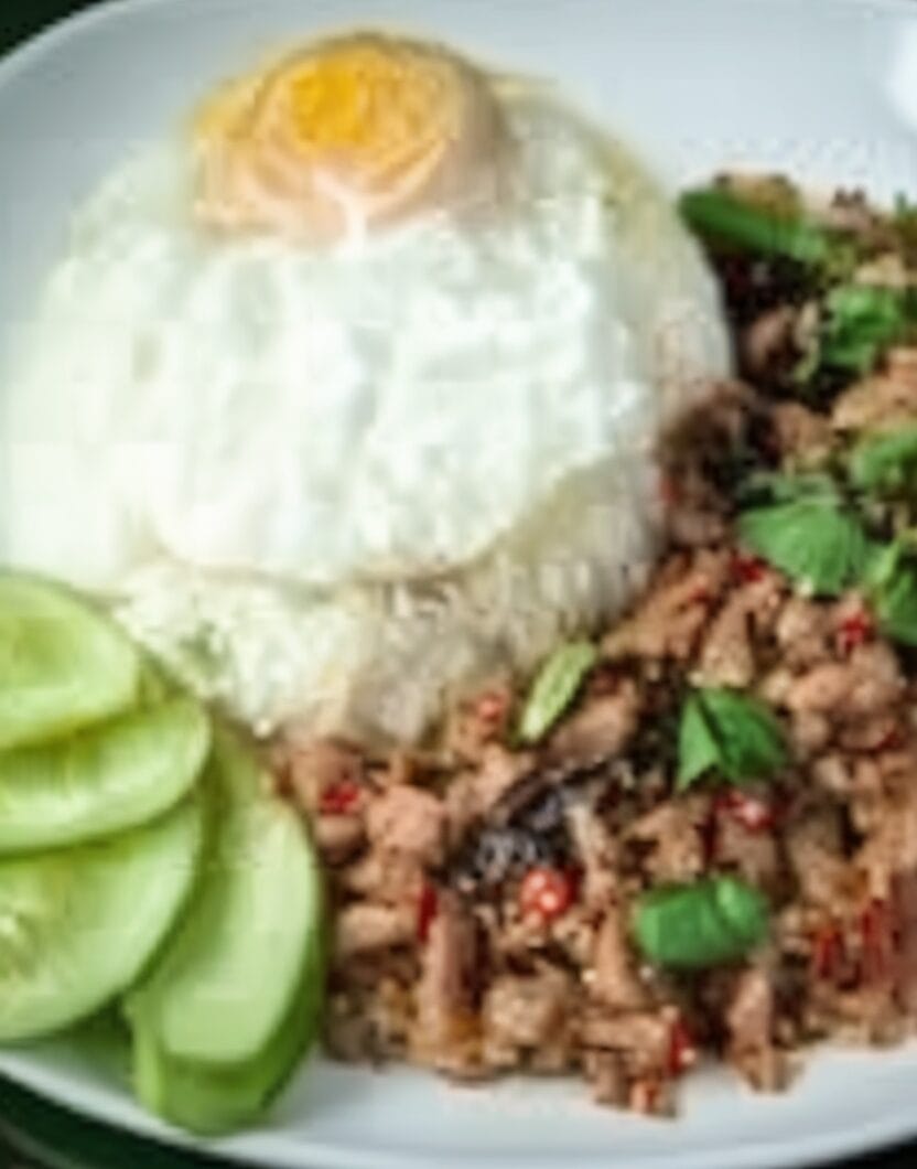 Cambodia Stir Fry Pork with Holy Basil