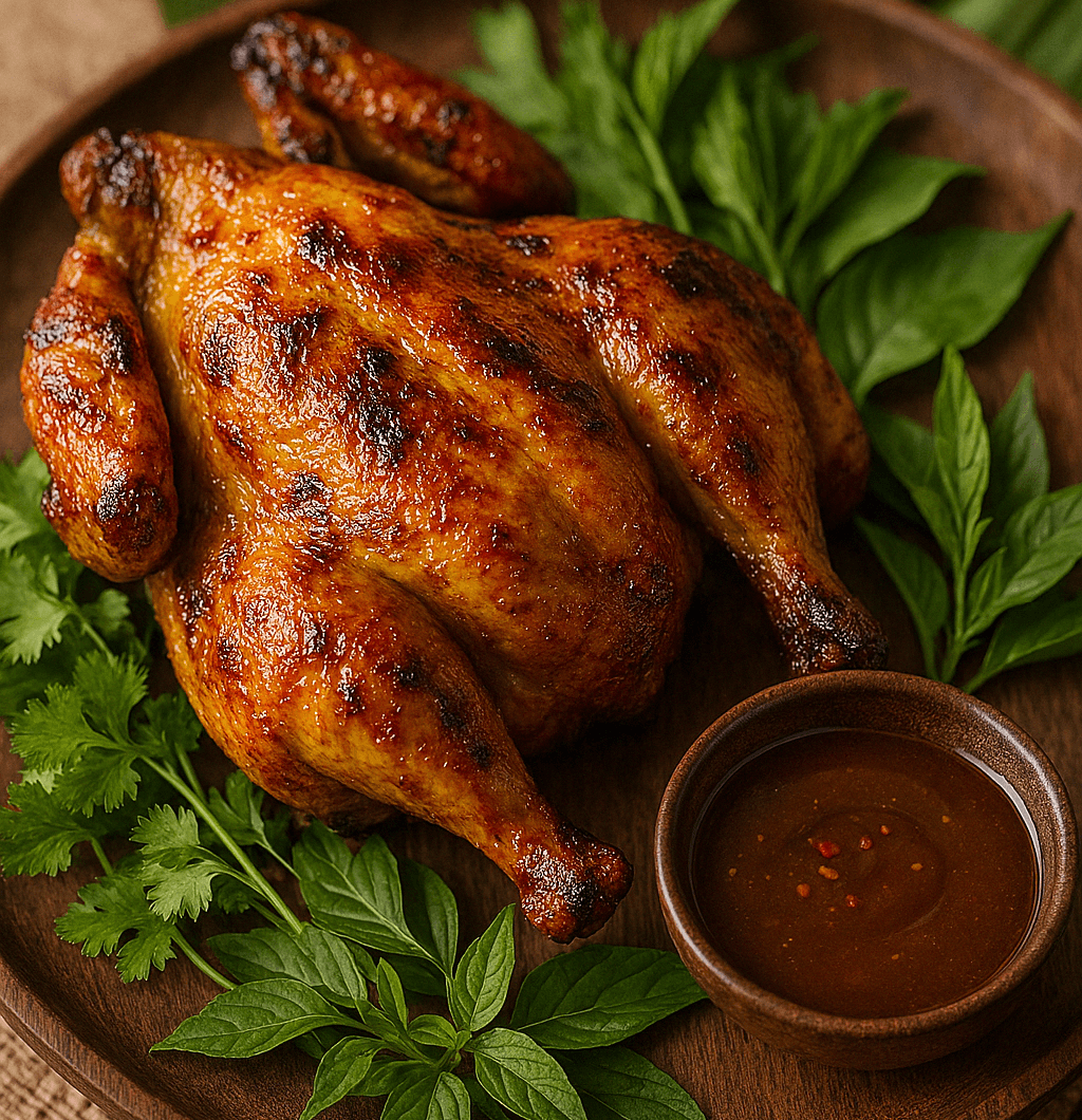 Cambodian BBQ Whole Chicken with Tamarind Sauce