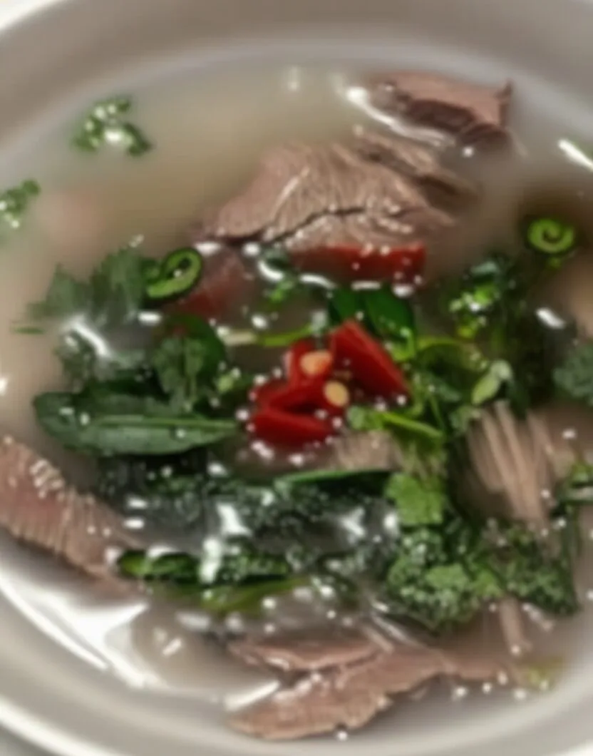 Cambodian Beef Broth with Herbs