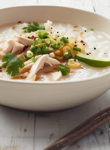 Cambodian Chicken Rice Congee