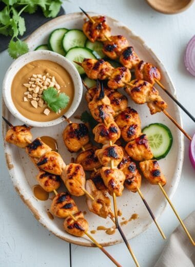 Classic Thai Chicken Sate with Peanut Sauce