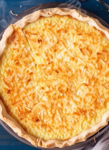 Easy Coconut Egg Custard Pie