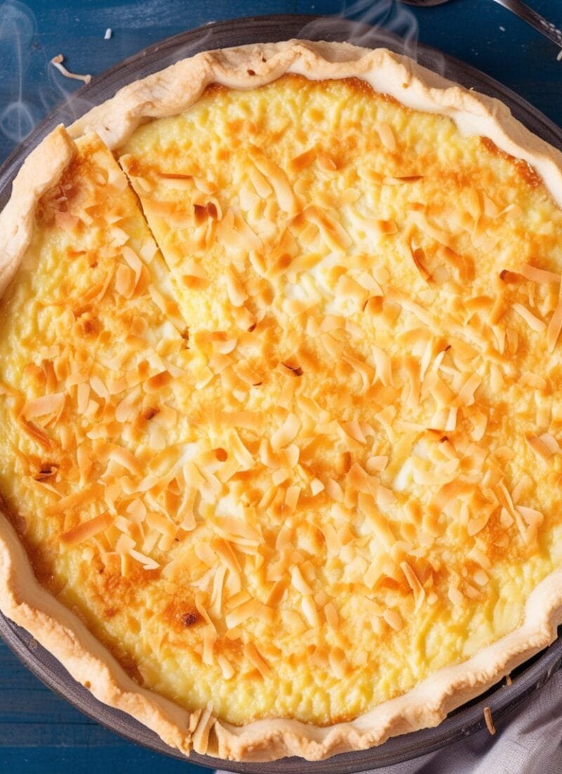 Easy Coconut Egg Custard Pie