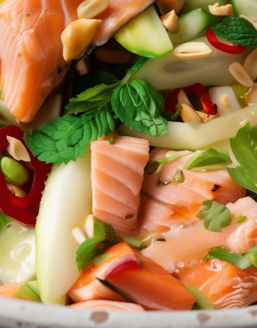 Easy Khmer Salmon Salad
