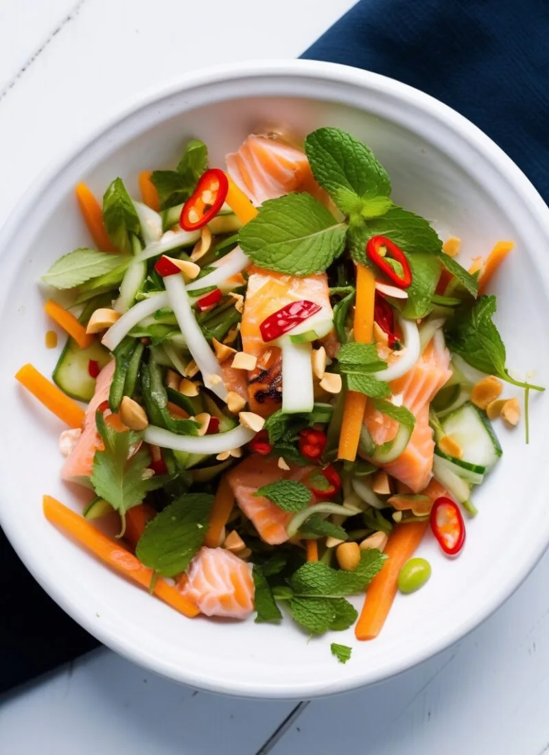Easy Khmer Salmon Salad