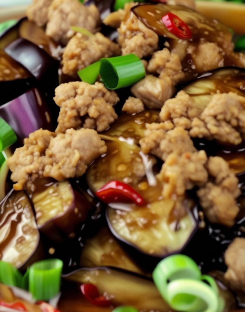 Easy Stir fry Eggplants with Ground Pork