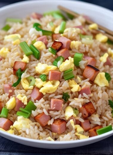 Ham and Egg Fried Rice with Celery