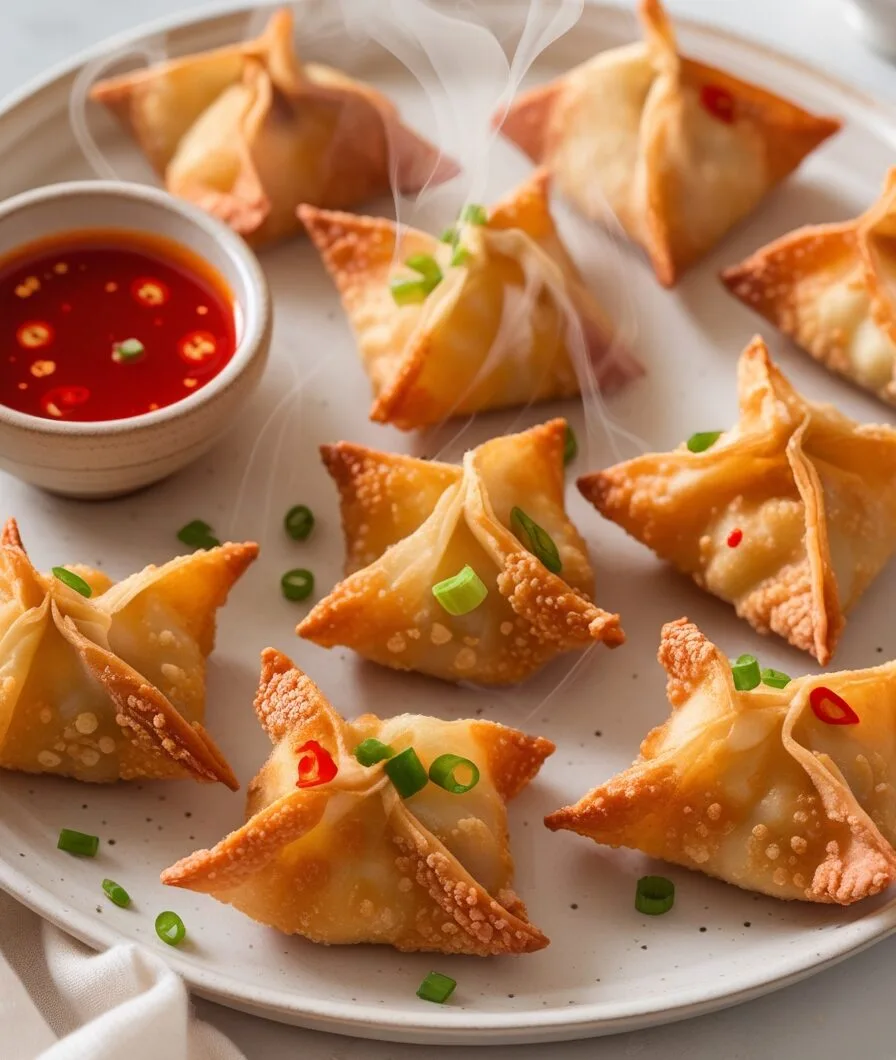 Homemade Sriracha Crab Rangoon