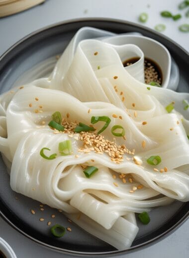 Homemade Steamed Fresh Rice Noodle