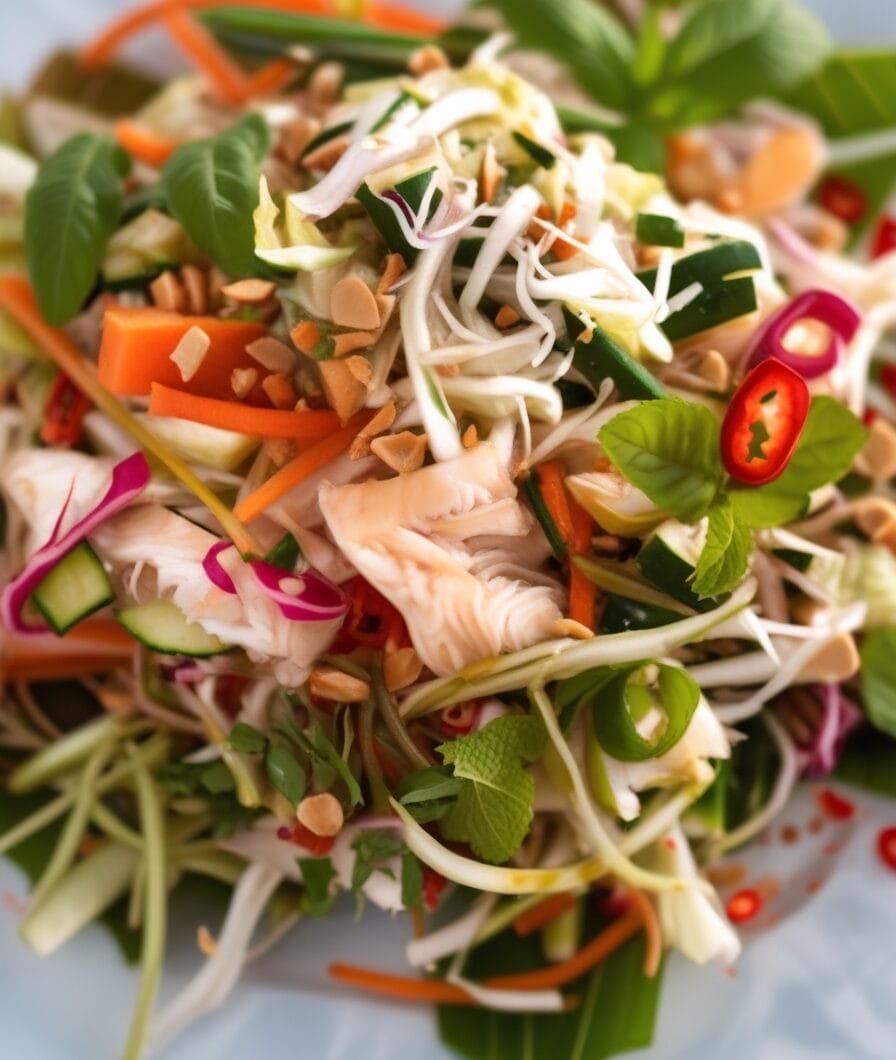 Vegetables with Fish Salad