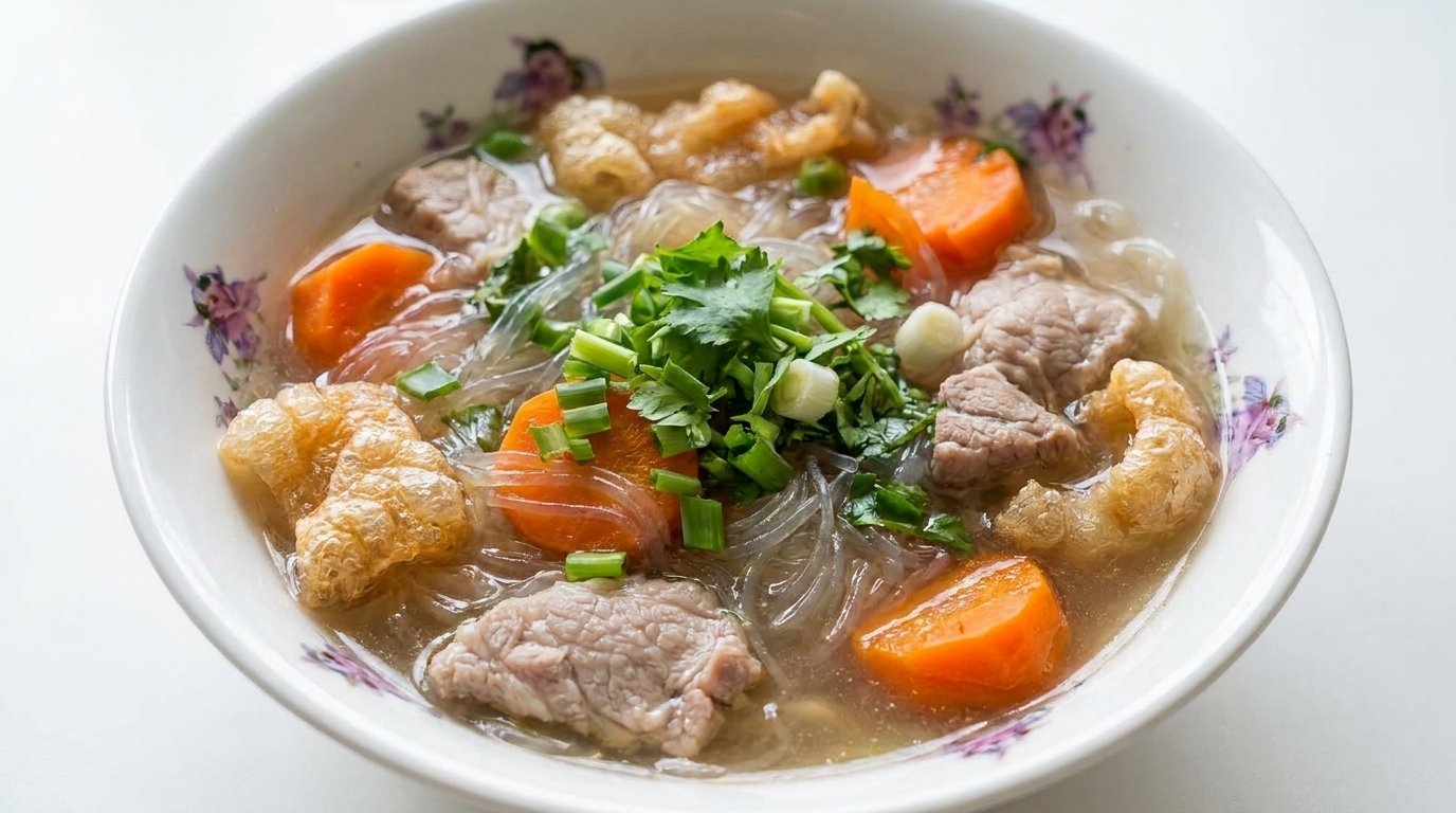 Bean Thread Noodles Soup with Pork