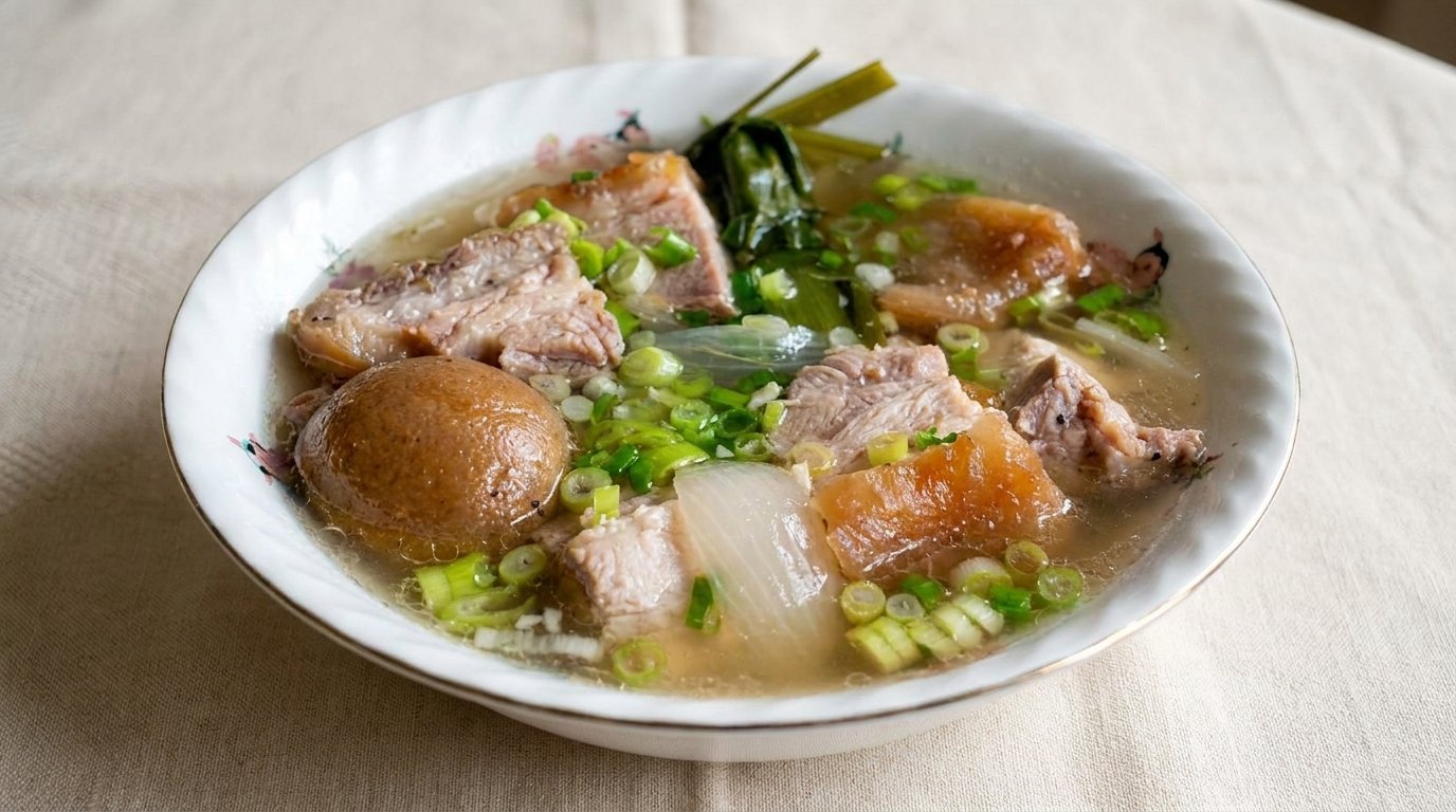 Preserved Lime Soup with Roasted Pork