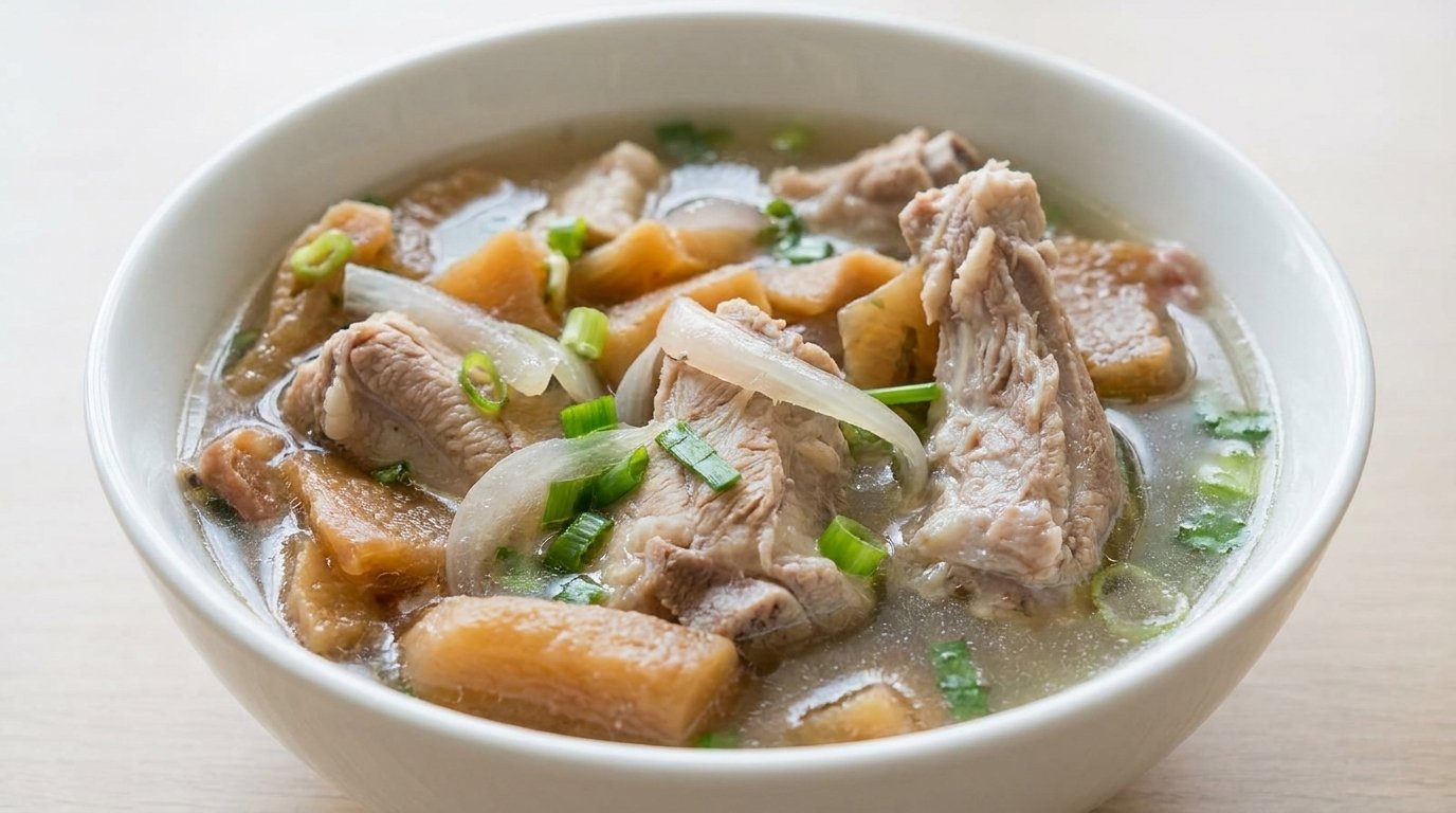 Preserved Turnip with Pork Ribs Soup