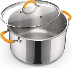 Large soup pot for cooking soups and stews