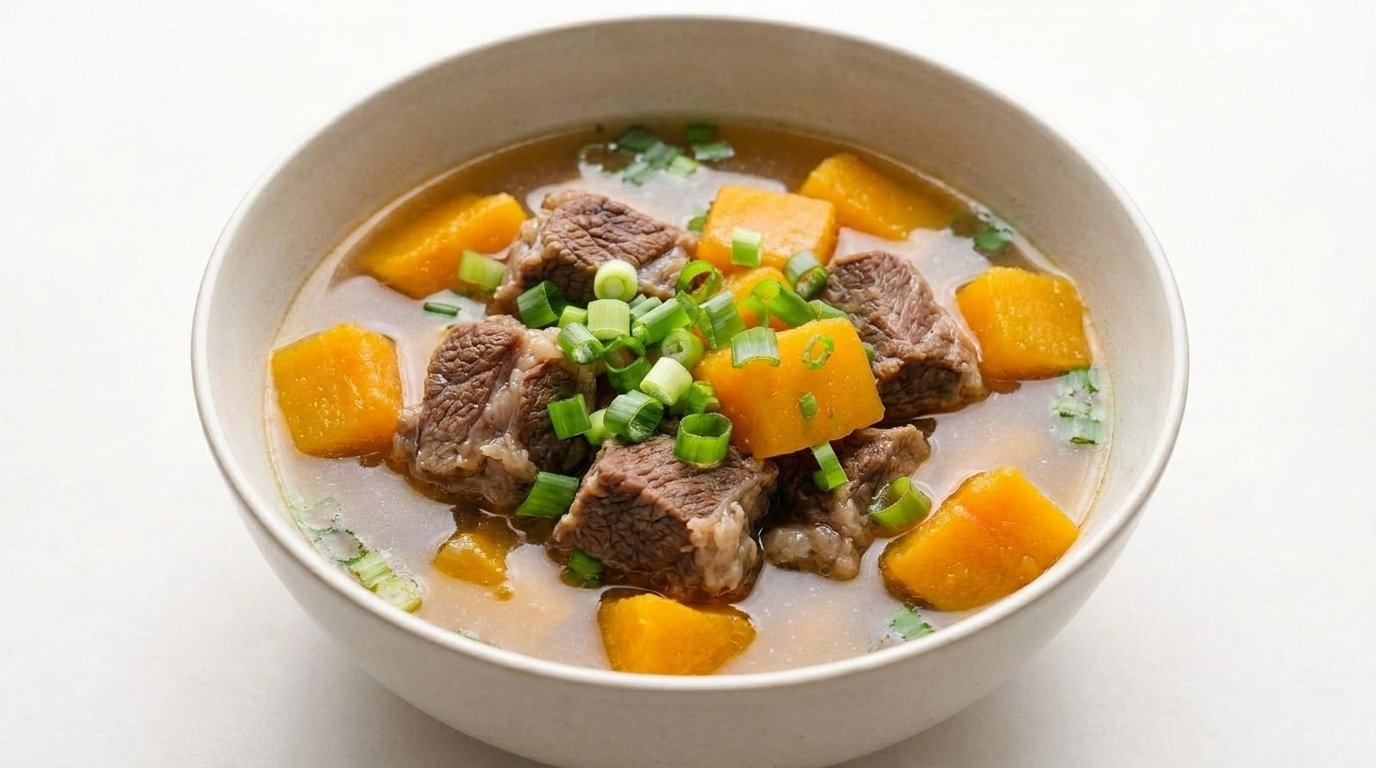 Pumpkin Beef Shank Soup