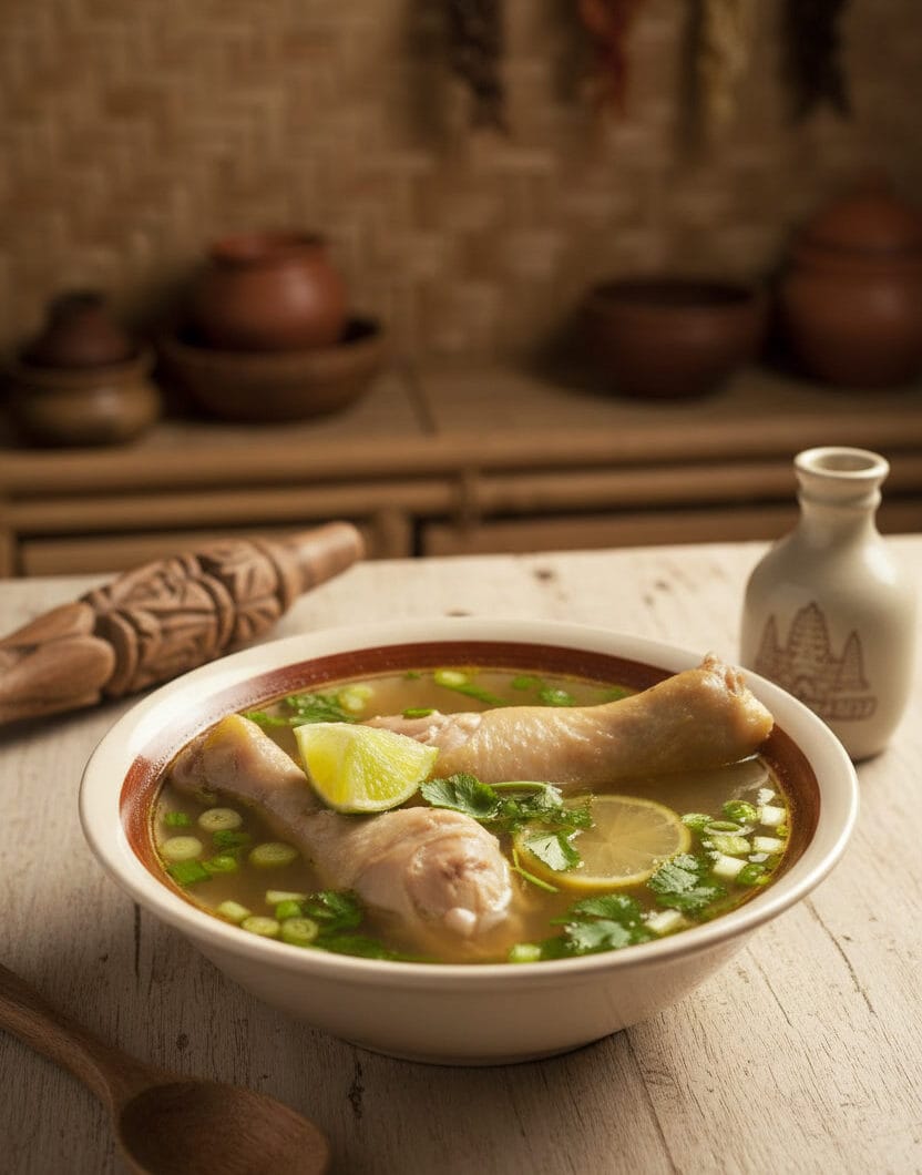 Easy Cambodian Chicken Lemon Soup