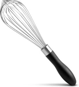 Stainless steel whisk kitchen tool for mixing eggs and baking ingredients
