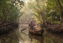 Mangrove channel in Ream National Park, Cambodia