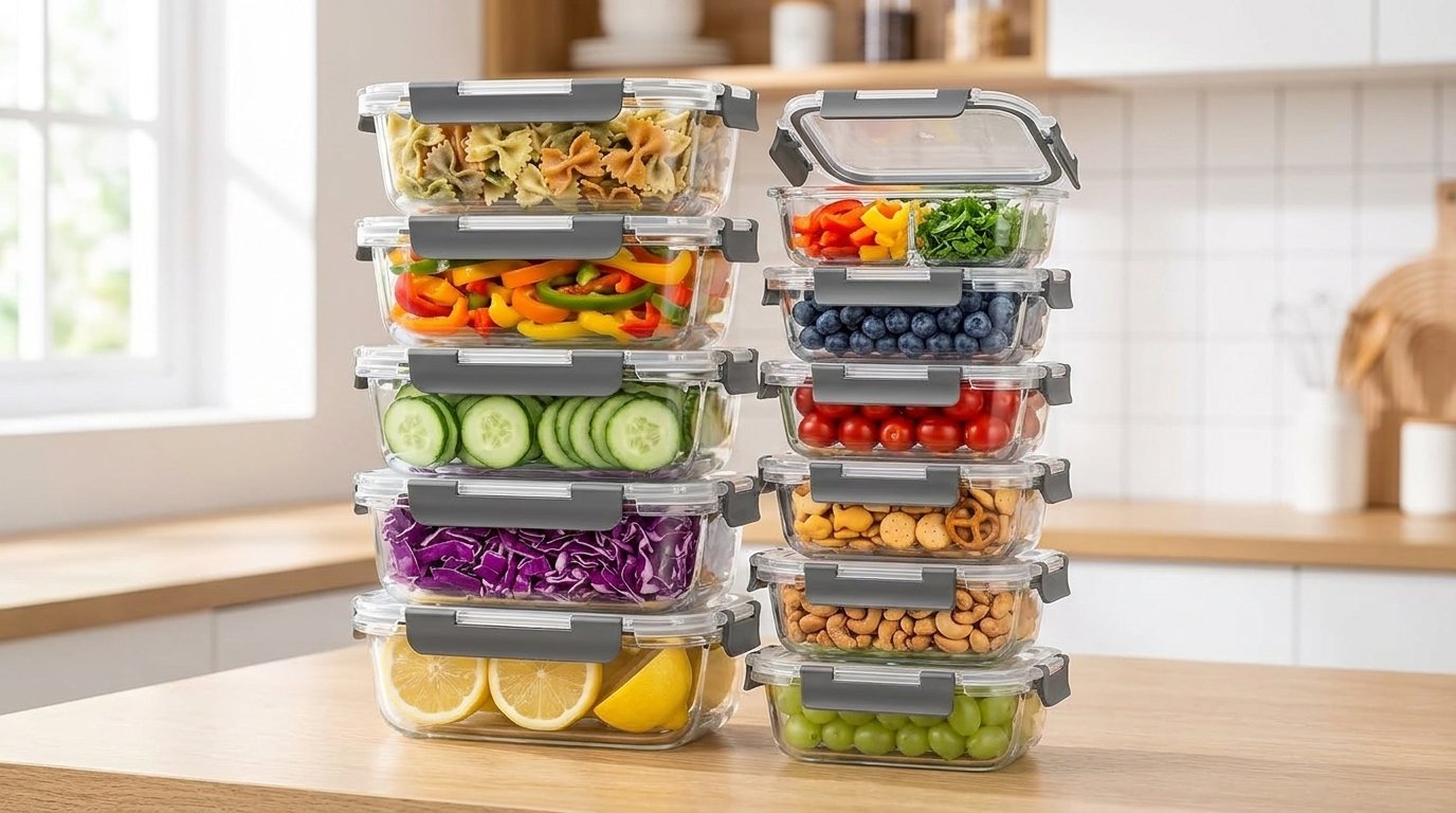 Glass Meal Prep Containers That Stack and Go from Fridge to Oven