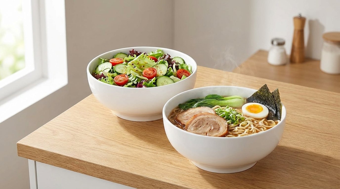 Large 90 oz Serving Bowls for Pho, Pasta, and Family-Style Salads